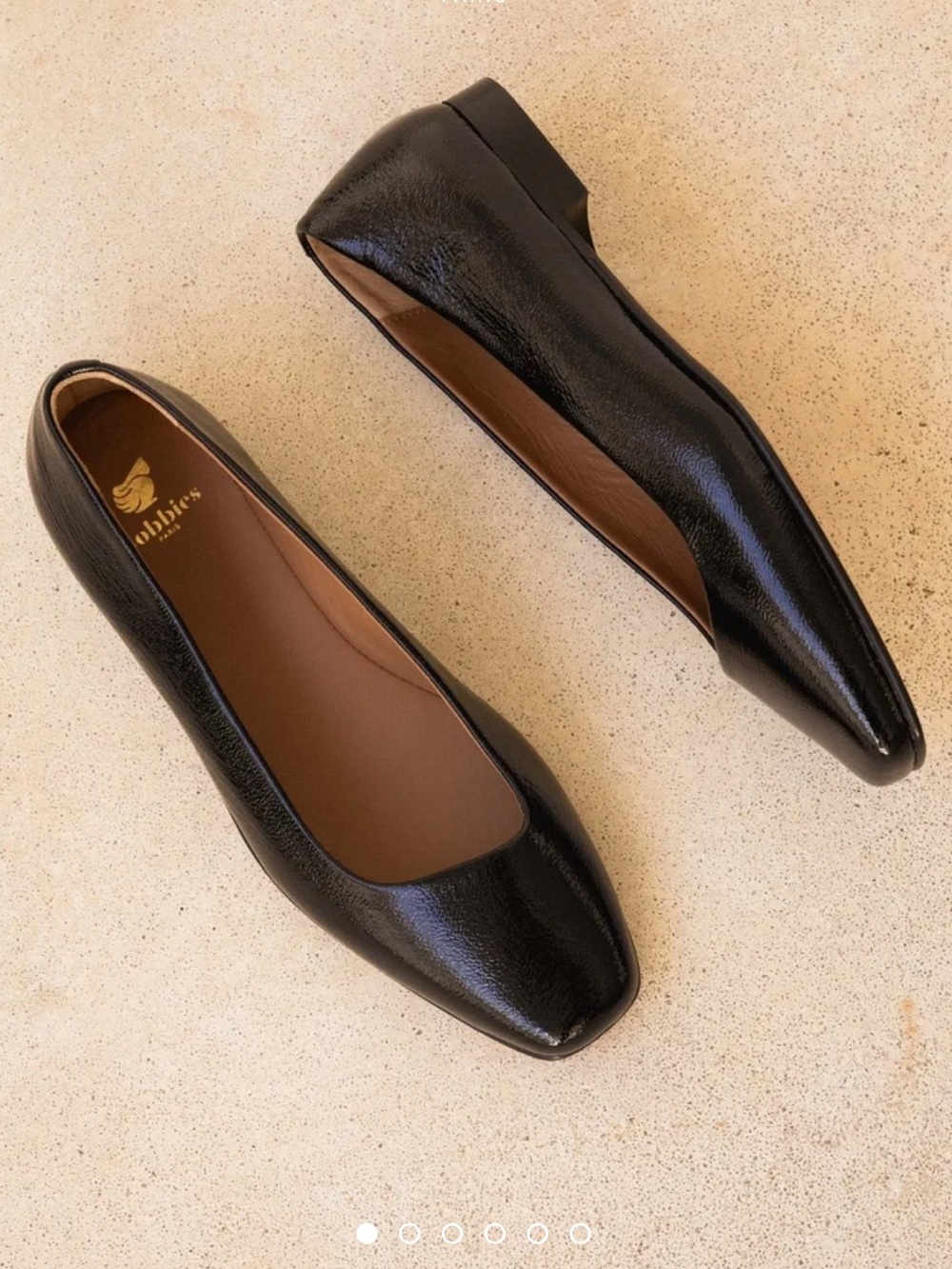 Bobbies BALLET FLATS ADÉLIE in vinyl black